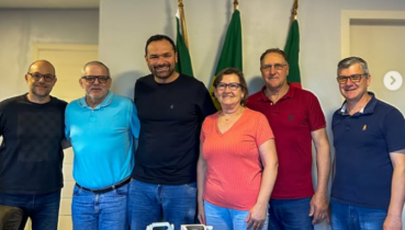 Prefeito Joel Ghisio recebe o Deputado Dimas