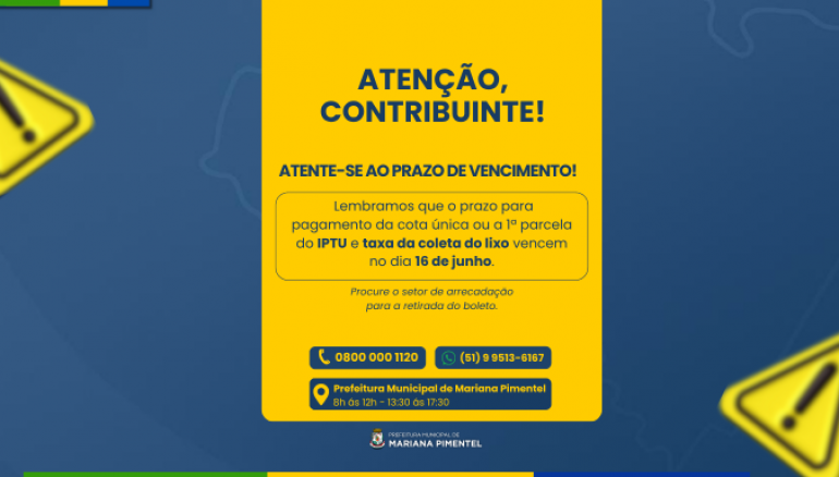 Ateno, contribuinte!