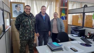 Junta de Serviço Militar de Mariana Pimentel recebe visita do delegado do Serviço Militar